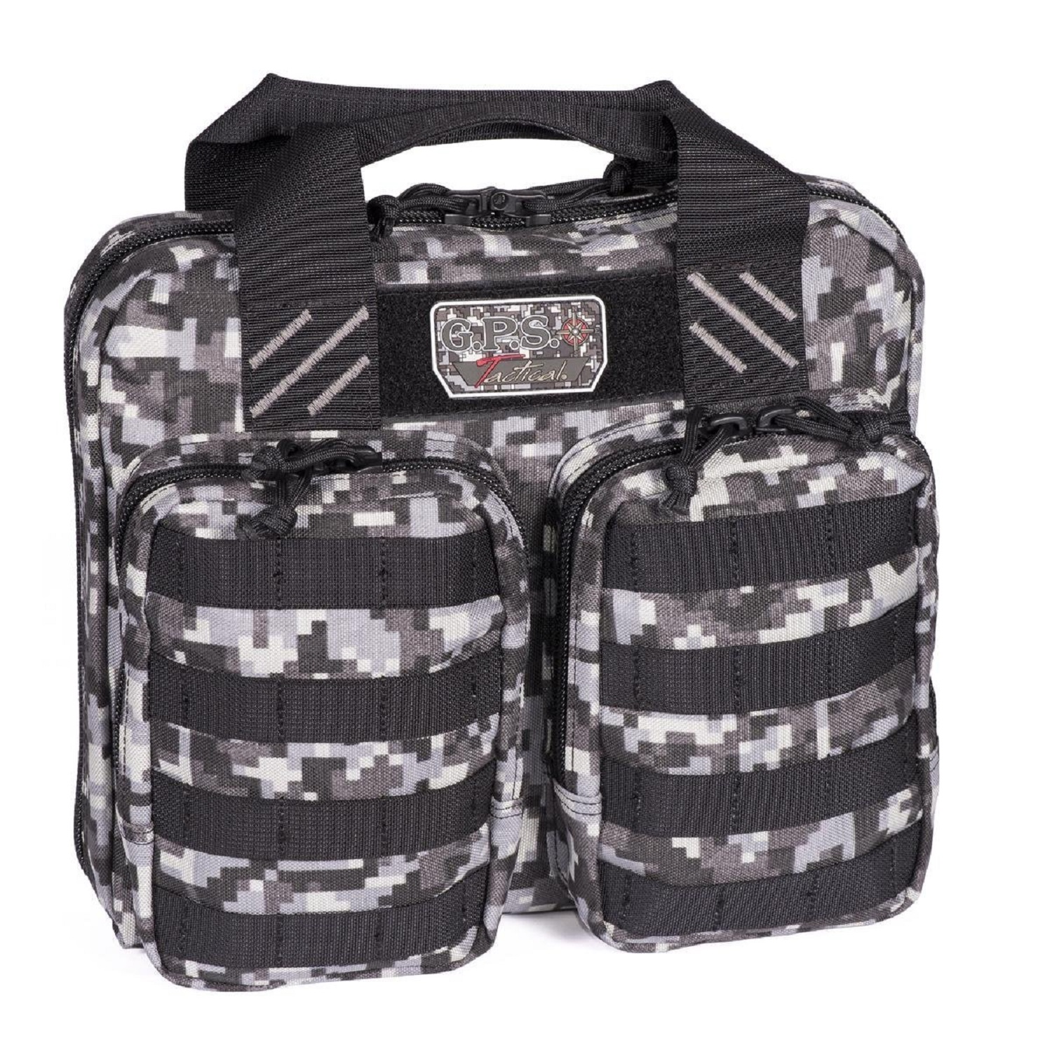 G.P.S. Tactical Double + 2 Pistol Case Gray Digital eBay